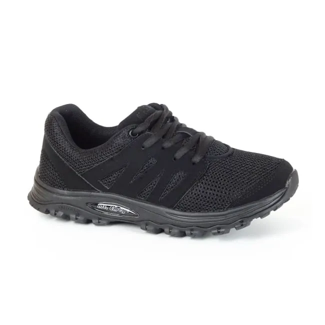 Mt. Emey 9306 Black -Women's Mesh Walking Shoes Black Lace