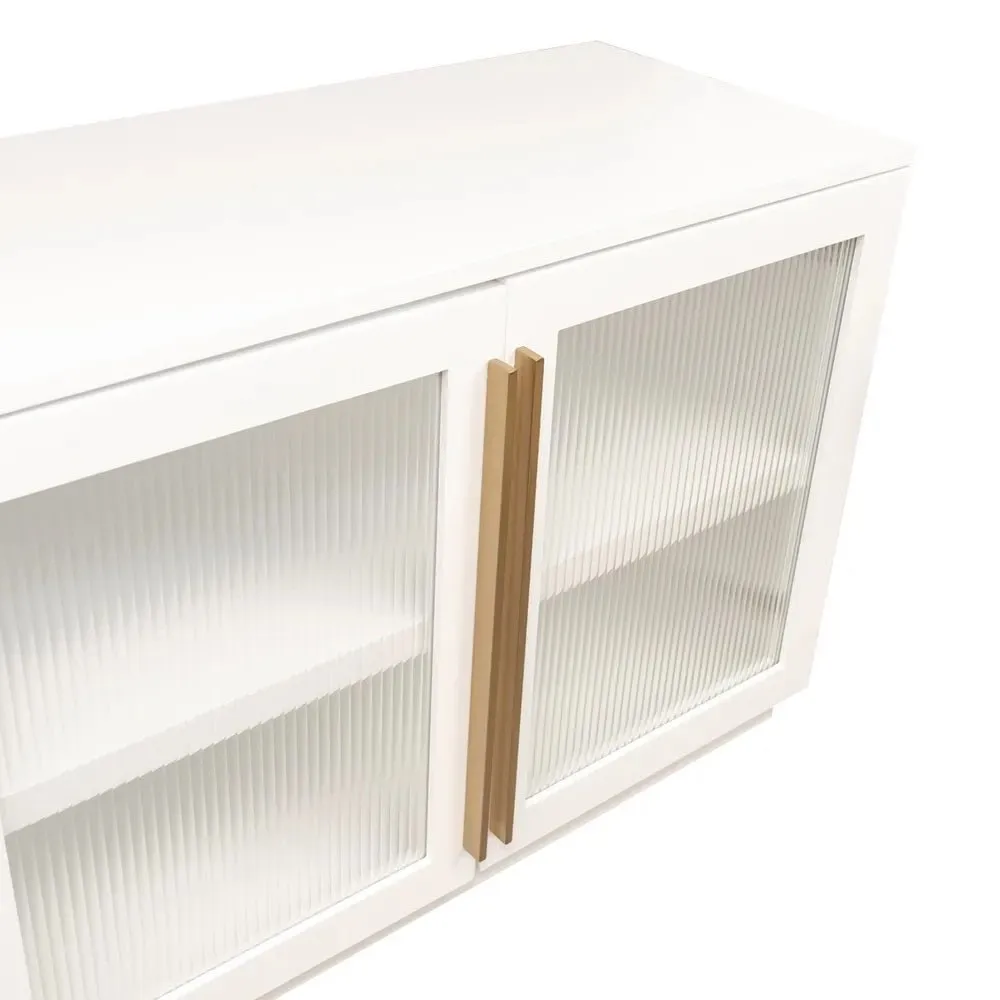 New York 4-Door White Buffet Cabinet