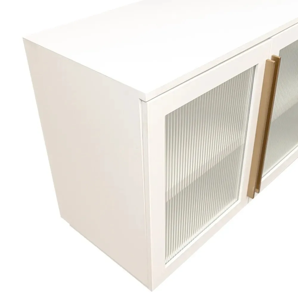 New York 4-Door White Buffet Cabinet