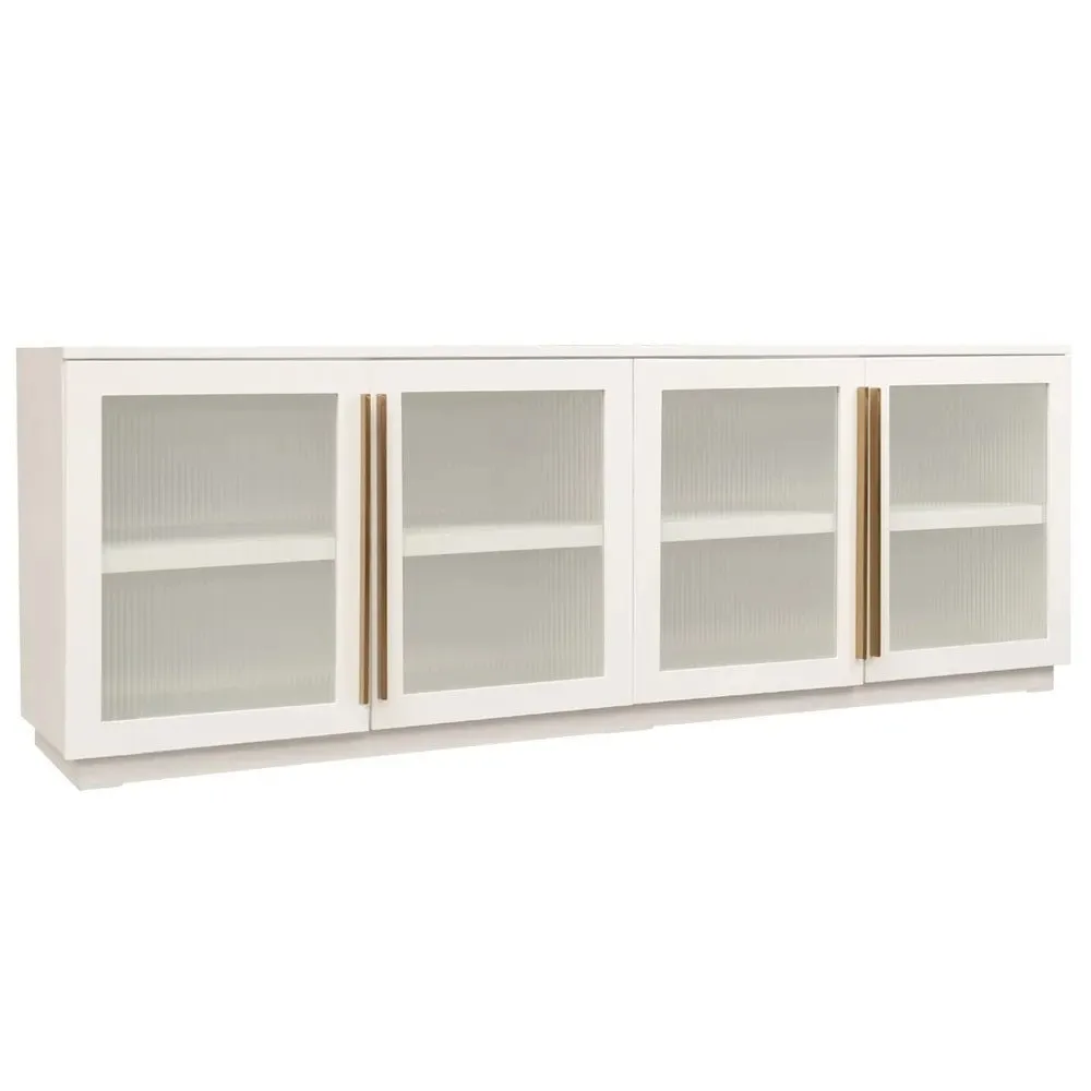 New York 4-Door White Buffet Cabinet