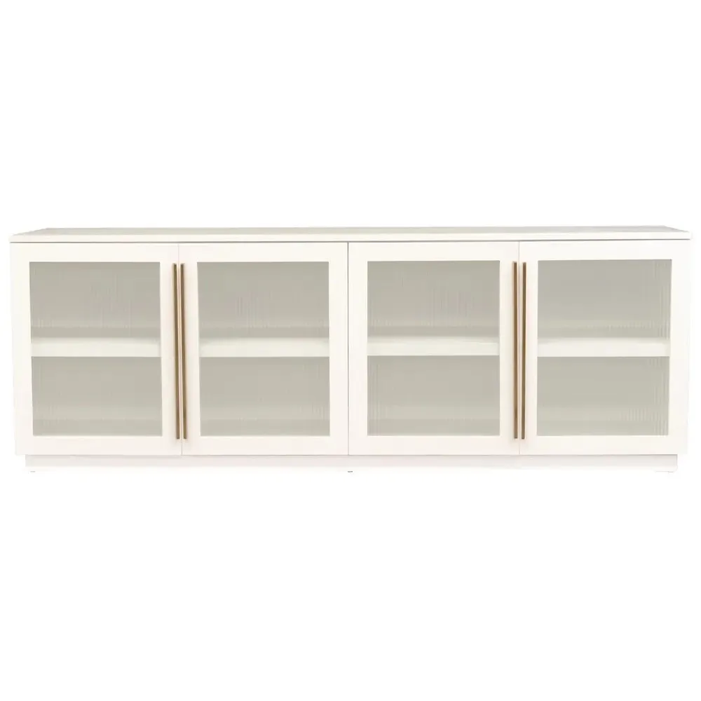 New York 4-Door White Buffet Cabinet