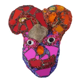 PINK AND RED FACE BROOCH - OOPSY DOOPSY