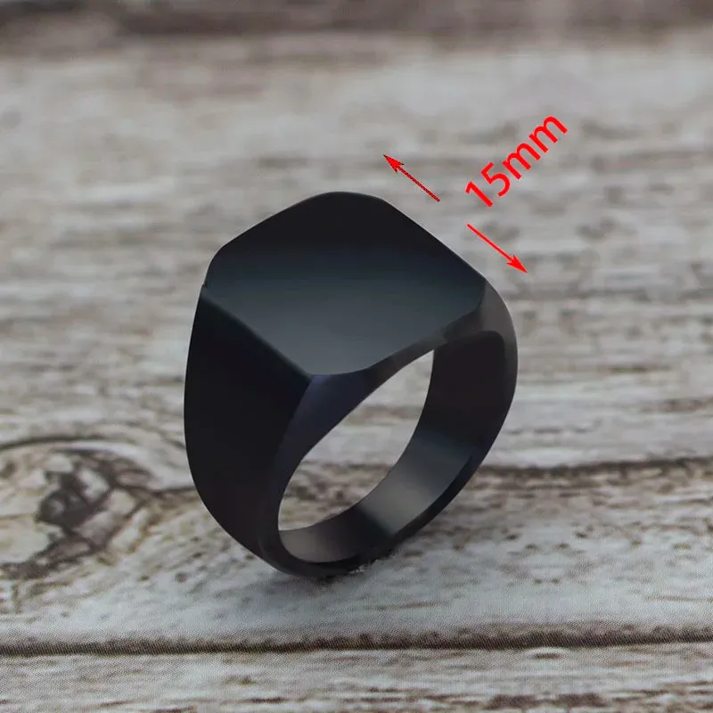 "2021 Square Black Hero Ring: Stylish, Durable."