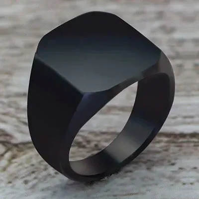 "2021 Square Black Hero Ring: Stylish, Durable."