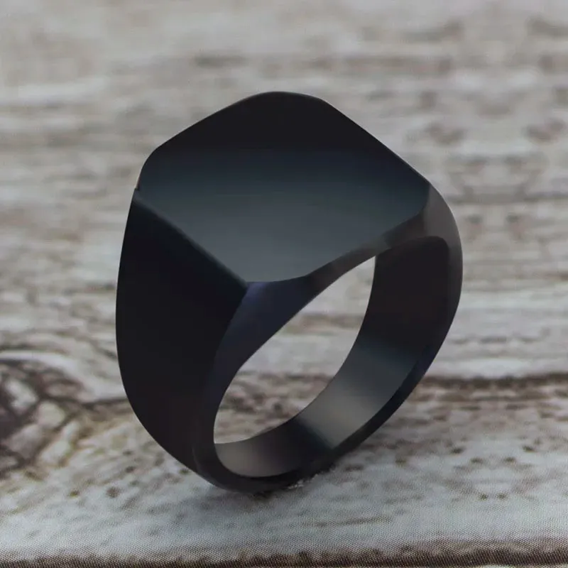 "2021 Square Black Hero Ring: Stylish, Durable."