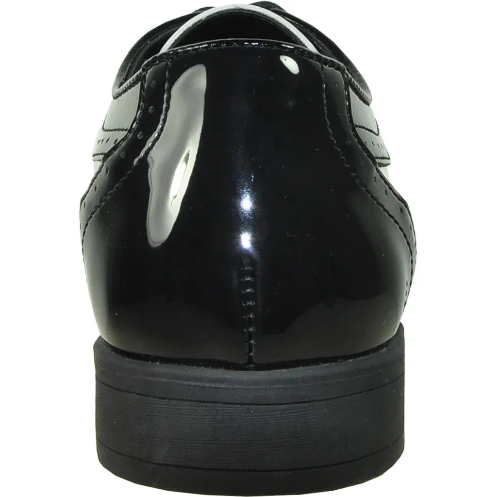 "Telford" Black and White Vangelo Tuxedo Shoes