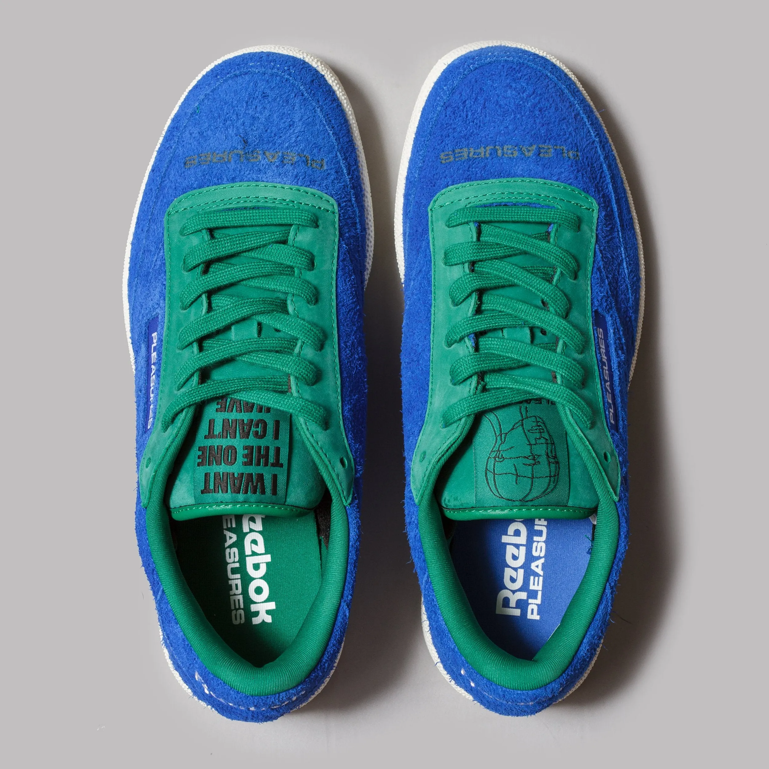 Reebok Pleasures Club C 85 (Vital Blue / Green / Chalk / White)