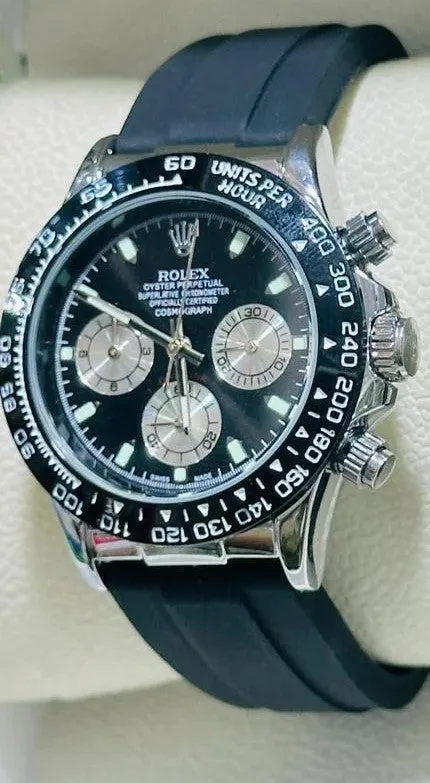 Rolex Copy Chronograph Sport Watch Copy  – Rubber Strap