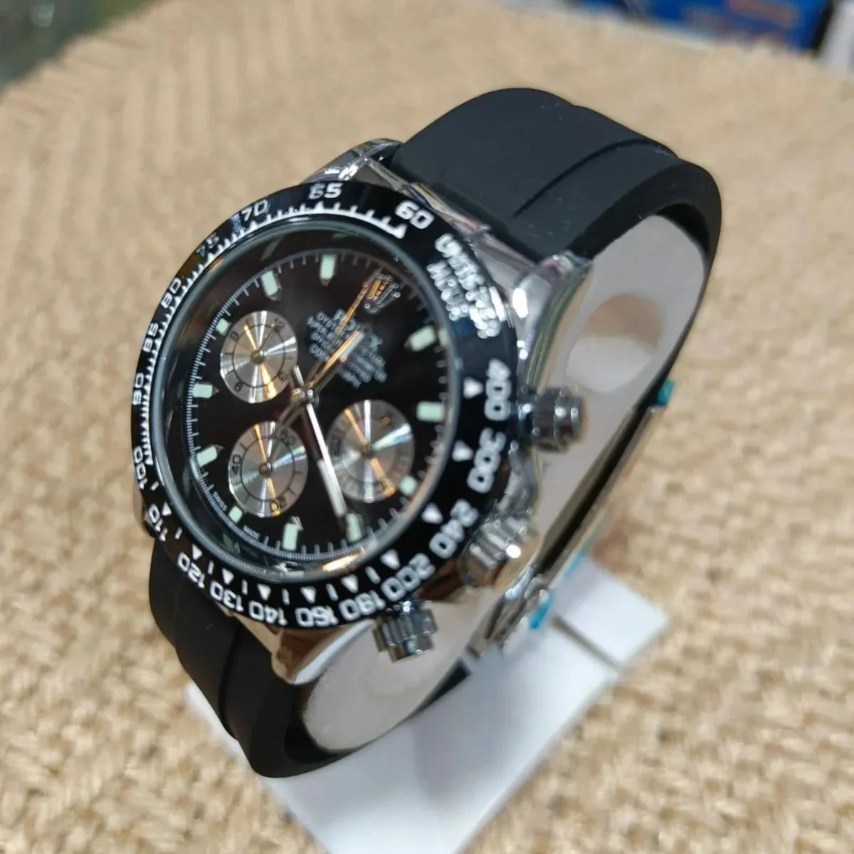 Rolex Copy Chronograph Sport Watch Copy  – Rubber Strap