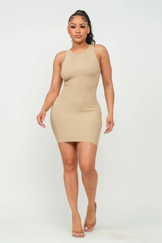 Sabina Knit dress (Nude)