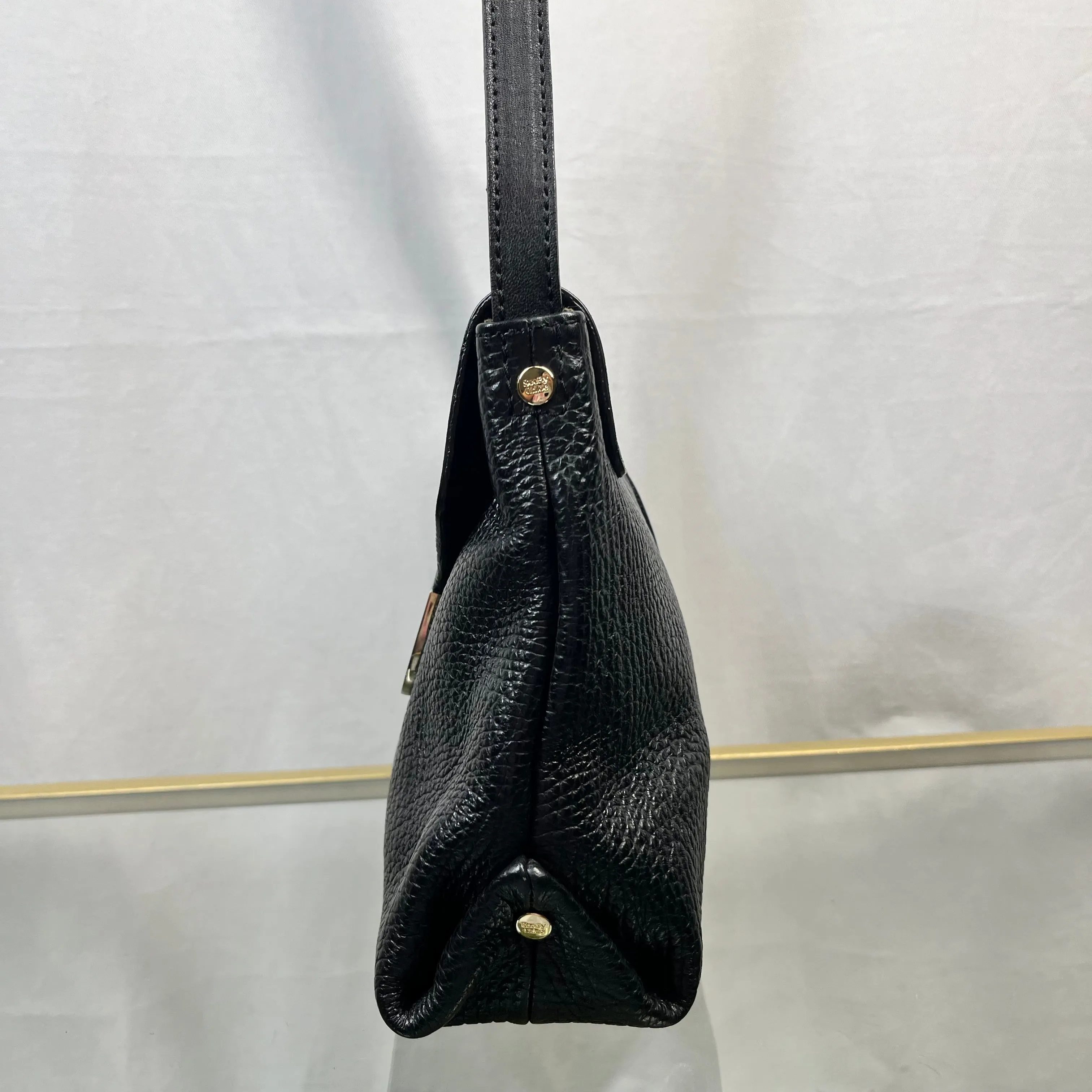 SEE BY CHLOE Black Leather Flap Shoulder Bag