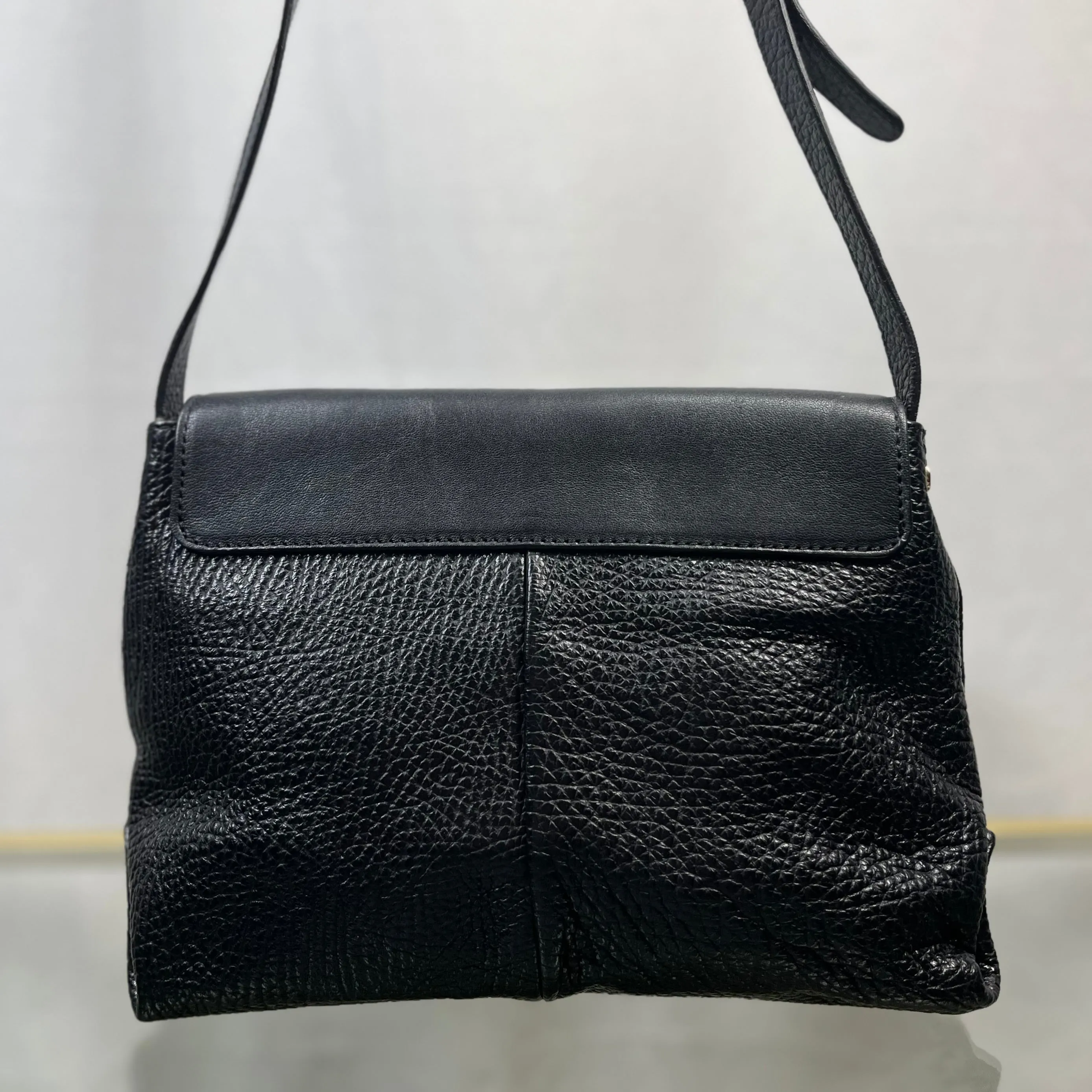 SEE BY CHLOE Black Leather Flap Shoulder Bag