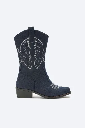 TEXAS COWBOY BOOTS - DENIM