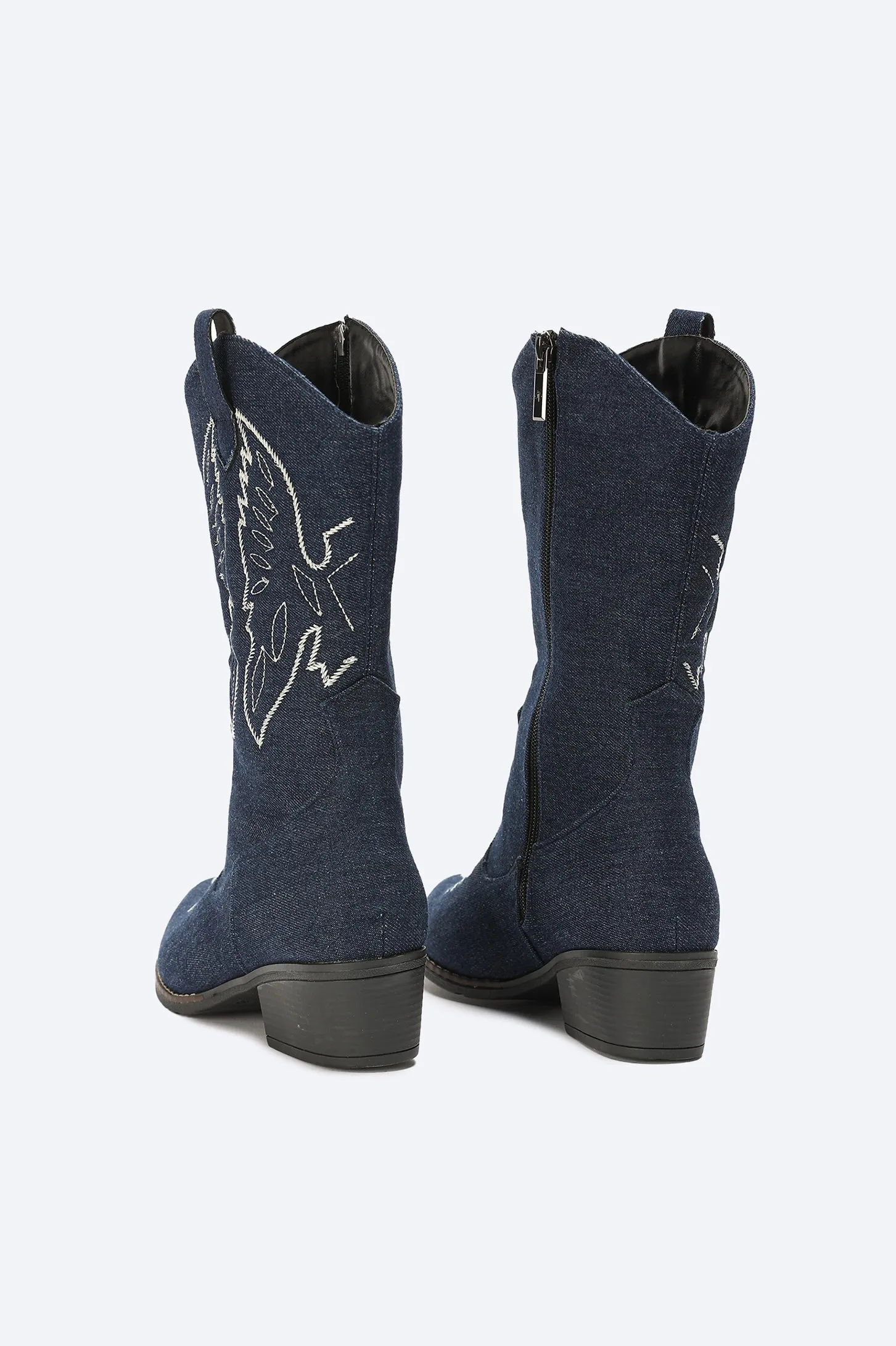 TEXAS COWBOY BOOTS - DENIM