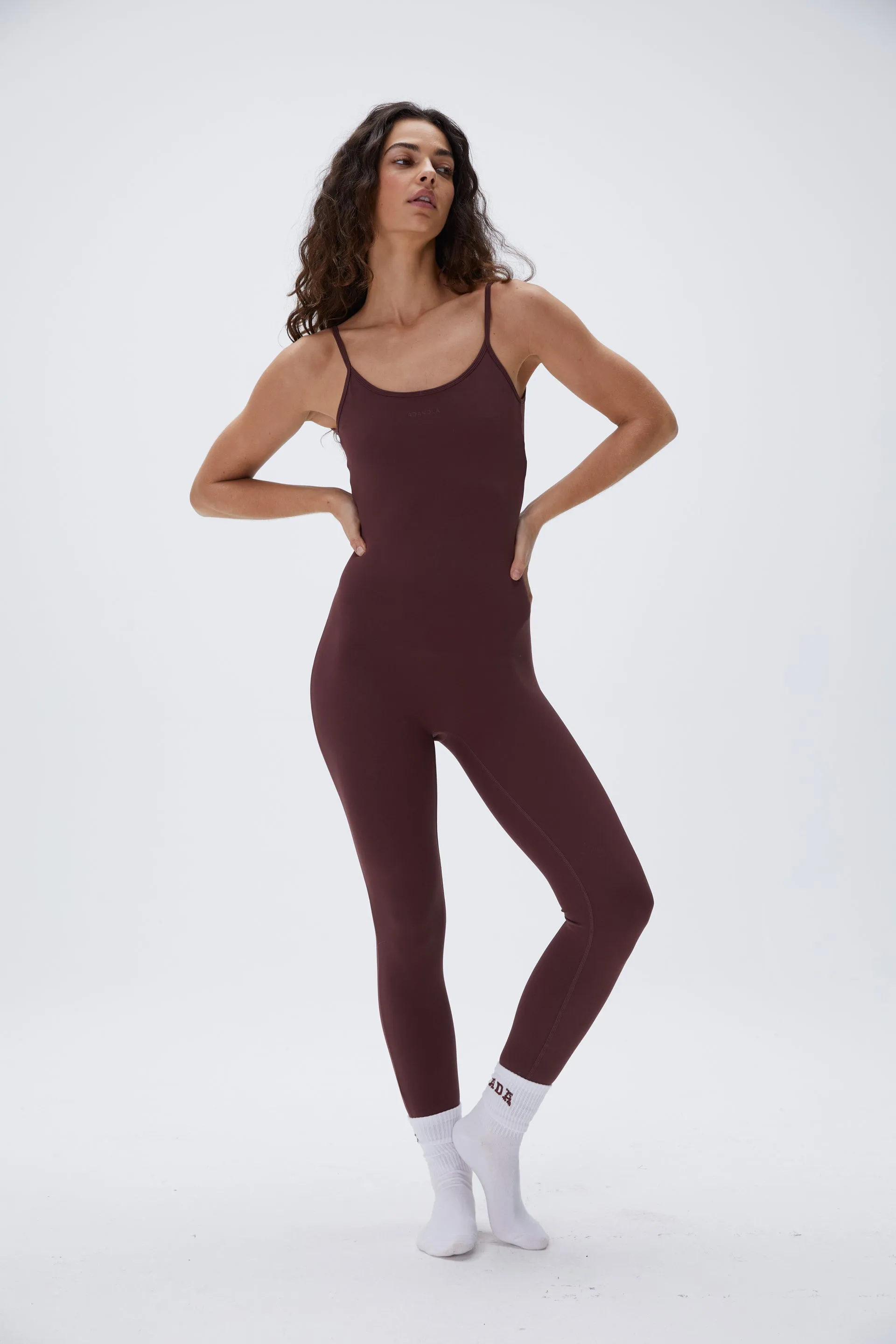 Ultimate Low Cross Back Unitard - Burgundy